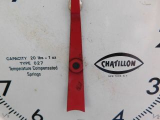 Vintage Chatillon 20 Pound Hanging Scale with Scoop Pan 3