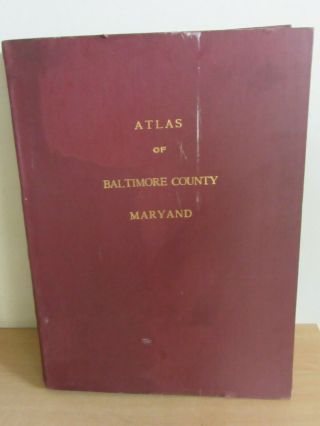 Atlas Of Baltimore County,  Maryland,  G.  W.  Bromley & Co 1915 Folio Size 43,  Plate