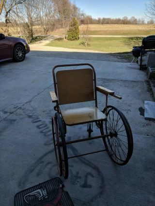Antique Wooden Wheelchair Vintage