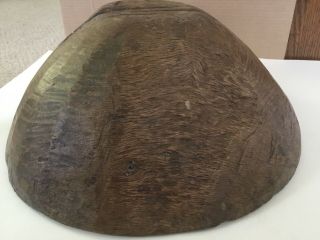 RARE 17thC.  HAND MADE COLONIAL WOODEN BOWL - ENORMOUS 16” 9