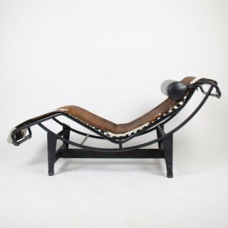 Recent Le Corbusier Cassina Lc4 Chaise Lounge Chair Leather Cowhide