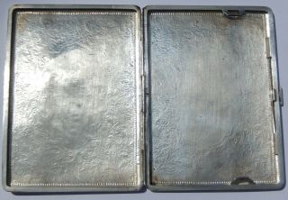 Fine and Rare Antique Burmese Chinthe (Dog of Fo) Solid Silver Cigarette Case 5