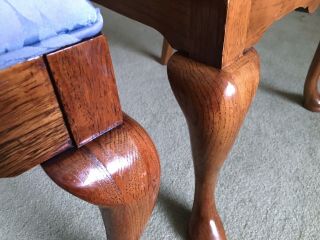 THOMASVILLE VTG Queen Anne Dining Side Chair PAIR (2),  Upholstery Cleaned, 11