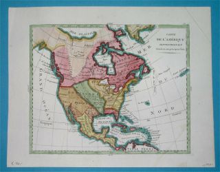 1797 Rare Map Texas United States California Florida Georgia York