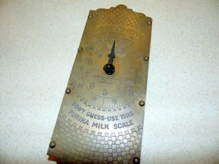 Vintage Cow Chow Hanging Brass Scale