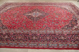 Traditional Oriental Area Rug Wool Hand - Knotted Floral Carpet 10 x 13 Medallion 12