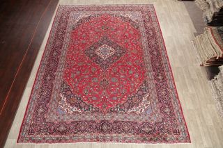 Traditional Oriental Area Rug Wool Hand - Knotted Floral Carpet 10 x 13 Medallion 2
