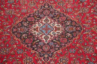 Traditional Oriental Area Rug Wool Hand - Knotted Floral Carpet 10 x 13 Medallion 3