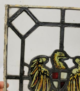 Antique 19th Century Style Stained Glass Window Panel Eagle Bird 5