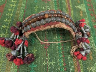 African & North African Tribal Collectables Kuba Beaded Belt Headdress Cloth 7