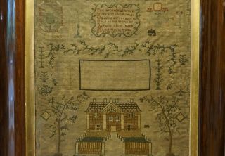 LATE 18TH/EARLY 19TH CENTURY HOUSE SAMPLER BY MARGARET & JEAN BOWIE? - c.  1800 10