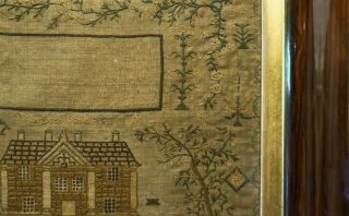 LATE 18TH/EARLY 19TH CENTURY HOUSE SAMPLER BY MARGARET & JEAN BOWIE? - c.  1800 12
