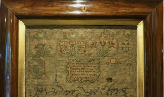 LATE 18TH/EARLY 19TH CENTURY HOUSE SAMPLER BY MARGARET & JEAN BOWIE? - c.  1800 9