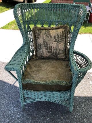 Antique Haywood Wakefield Wicker Chair 2