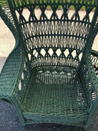 Antique Haywood Wakefield Wicker Chair 5