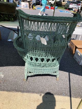 Antique Haywood Wakefield Wicker Chair 6