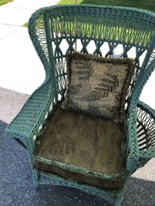Antique Haywood Wakefield Wicker Chair 9
