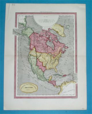 TEXAS REPUBLIC RARE spanish ANTIQUE MAP UNITED STATES CALIFORNIA in MEXICO 2