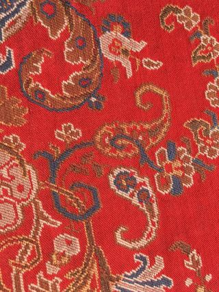 Victorian Paisley Wool And Silk Shawl