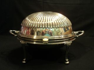 W.  H.  & S.  English Silver Plated Rolling Dome Breakfast / Buffet Server (5)