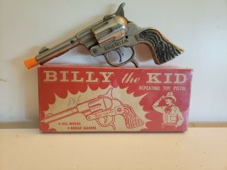 Vintage J&e Stevens Cast Iron Billy The Kid Toy Cap Gun