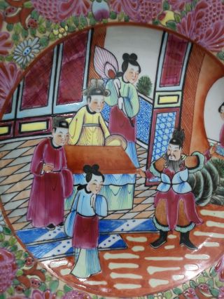 Chinese Old Famille Rose Characters Story Pattern Porcelain Plate 5