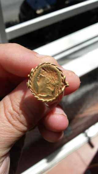 Roman Gold Ring I Century Of Nero