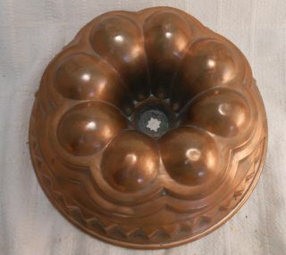Great Antique Copper Bundt Cake Pudding Mold 2