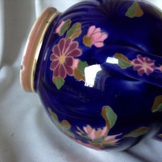 Antique Hungarian Zsolnay gold blue porcelain pottery Handpainted 19.  century 9