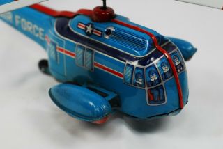 Vintage Japanese Wind - up Tin Toy Helicopter USAF HSS - 2 Marusan 30cm EXC 8