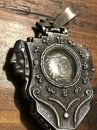Aegis of time.  Please read entire listing,  rare sterling pendant D 2