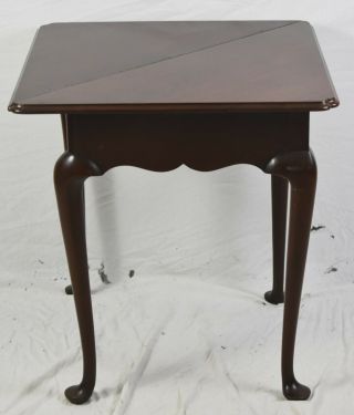 KITTINGER Colonial Williamsburg Mahogany Corner Table CW 2 - B Drop Leaf Table 3