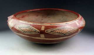 Sc Rare Massive Pre - Columbian Face Bowl,  Chupicuaro,  300 - 400 Ad