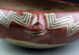 SC RARE MASSIVE PRE - COLUMBIAN FACE BOWL,  CHUPICUARO,  300 - 400 AD 3