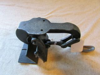 VTG Antique Cast Iron Business Calling Card Printing Press Letter 5