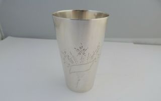 Antique - Large Solid Silver - Vodka Or Liqueur Cup/beaker - 70.  2 Grams