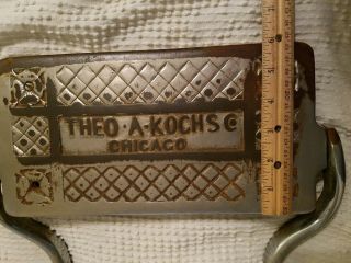 Theo A Kochs Antique Barber Chair Footrest Chicago Illinois USA 11