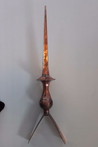 Finial,  Roof Spire.  Copper Sculpture.  Hand Made.