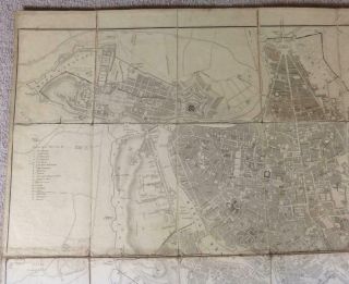 Antique J&C Walker Map Of Rome Monuments & Ruins Published By J Murray 1862 6
