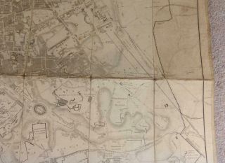 Antique J&C Walker Map Of Rome Monuments & Ruins Published By J Murray 1862 8