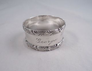 Tiffany Sterling Silver Wave Edge Pattern Napkin Ring