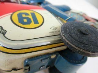 Vintage 1960 Japan Tn Nomura Tin Toy Motorcycle Box Friction Auto Racer Rare F 8
