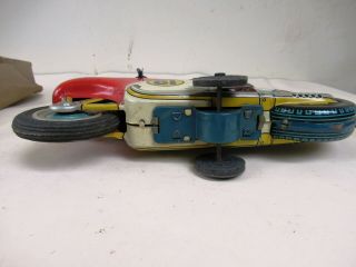 Vintage 1960 Japan Tn Nomura Tin Toy Motorcycle Box Friction Auto Racer Rare F 9