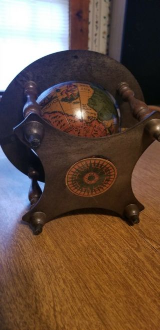 Vintage Zodiac Astrology Desktop Globe Made In Italy Old World Style World Globe 3