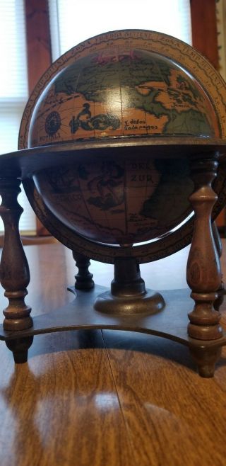 Vintage Zodiac Astrology Desktop Globe Made In Italy Old World Style World Globe 7