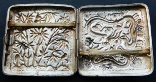 Exquisite Quality Antique Chinese Solid Silver Cigarette Case c1890 11