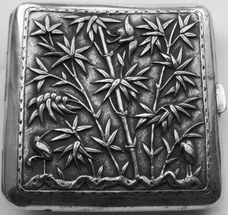 Exquisite Quality Antique Chinese Solid Silver Cigarette Case c1890 4