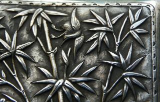 Exquisite Quality Antique Chinese Solid Silver Cigarette Case c1890 7