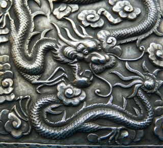 Exquisite Quality Antique Chinese Solid Silver Cigarette Case c1890 9