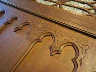 Eastlake Carved Tiger Oak Architectural Salvage Church Panel Victorian Wainscot 2